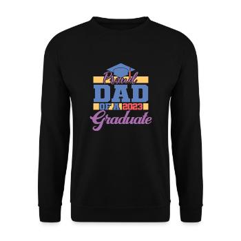 Proud Dad Of A 2023 Graduate Graduation For Men - Unisex Sweatshirt - black - Front - Alina (178cm) & Michal (187cm)
