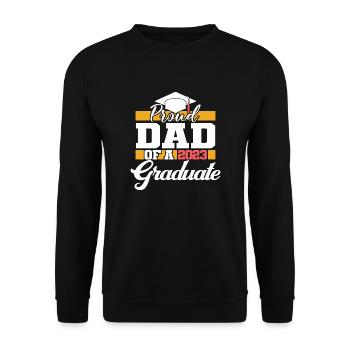 Proud Dad Of A 2023 Graduate Graduation For Men - Unisex Sweatshirt - black - Front - Alina (178cm) & Michal (187cm)