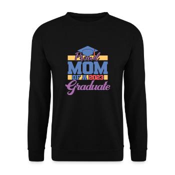 Stolze Mutter eines 2023 Graduiertenabschlusses für Frauen - Unisex Pullover - Schwarz - Vorne - Alina (178cm) & Michal (187cm)