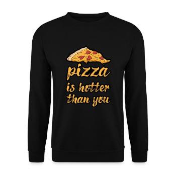 Pizza - Unisex Pullover - Schwarz - Vorne - Alina (178cm) & Michal (187cm)