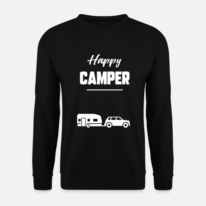 Glücklicher Camper - Unisex Pullover - Schwarz