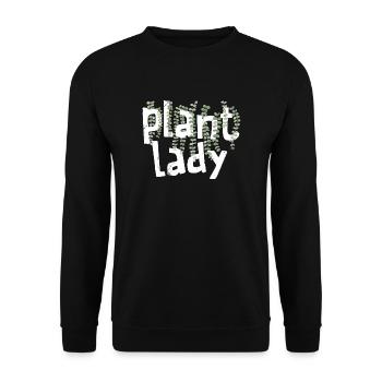 Plant Lady - Fille de jardinage - Sweat-shirt Unisexe - noir - Devant - Alina (178cm) & Michal (187cm)