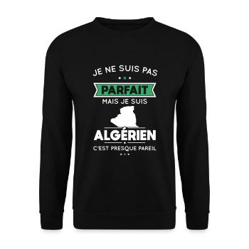 Je ne suis pas parfait mais je suis Algérien - Sweat-shirt Unisexe - noir - Devant - Alina (178cm) & Michal (187cm)