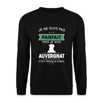 Je ne suis pas parfait mais je suis Auvergnat - Sweat-shirt Unisexe - noir - Devant - Alina (178cm) & Michal (187cm)