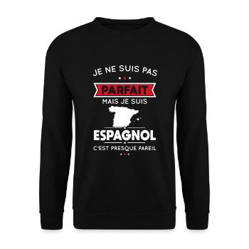 Je ne suis pas parfait mais je suis Espagnol - Sweat-shirt Unisexe - noir - Devant - Alina (178cm) & Michal (187cm)