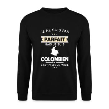 Je ne suis pas parfait mais je suis Colombien - Sweat-shirt Unisexe - noir - Devant - Alina (178cm) & Michal (187cm)