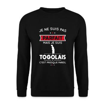 Je ne suis pas parfait mais je suis Togolais - Sweat-shirt Unisexe - noir - Devant - Alina (178cm) & Michal (187cm)
