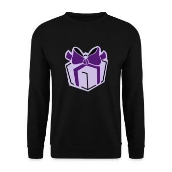 Geschenk 3 - Unisex Pullover - Schwarz - Vorne - Alina (178cm) & Michal (187cm)