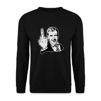 Fuck - Unisex Pullover - Schwarz - Vorne - Alina (178cm) & Michal (187cm)