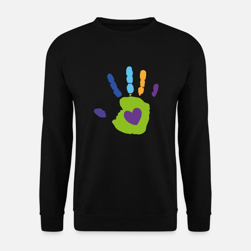 Kinderhand (Herz) - Unisex Pullover - Schwarz