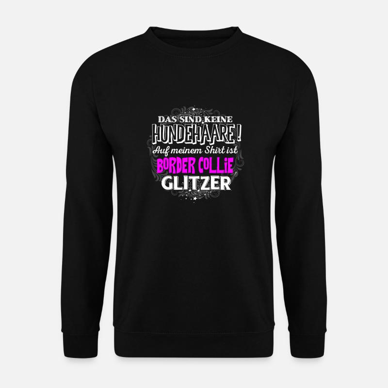 BORDER COLLIE - Glitzer - Unisex Pullover - Schwarz