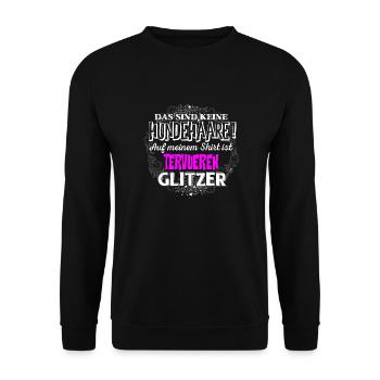 TERVUEREN - Glitzer - Unisex Pullover - Schwarz - Vorne - Alina (178cm) & Michal (187cm)