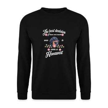 Hovawart - Unisex Pullover - Schwarz - Vorne - Alina (178cm) & Michal (187cm)