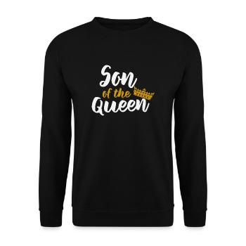Son of Queen - Unisex Pullover - Schwarz - Vorne - Alina (178cm) & Michal (187cm)