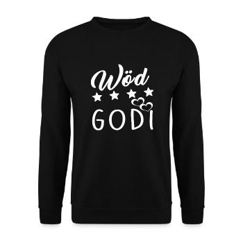 Wöd godi - Unisex Pullover - Schwarz - Vorne - Alina (178cm) & Michal (187cm)