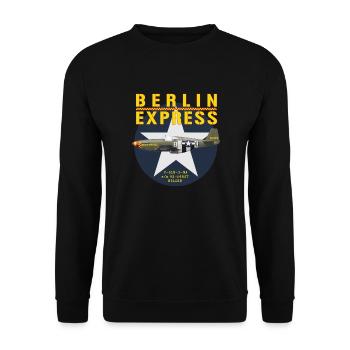 P-51B Berlin Express - Sweat-shirt Unisexe - noir - Devant - Alina (178cm) & Michal (187cm)