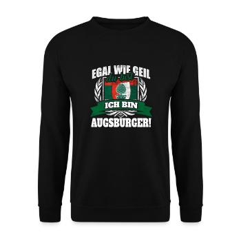 Augsburger Augsburg Augschburg Geschenk - Unisex Pullover - Schwarz - Vorne - Alina (178cm) & Michal (187cm)