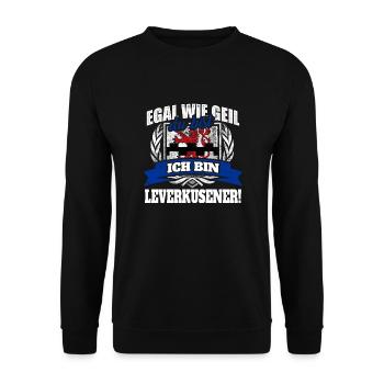 Leverkusener Leverkusen Leverkusenerin Geschenk - Unisex Pullover - Schwarz - Vorne - Alina (178cm) & Michal (187cm)