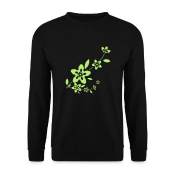Blume - Unisex Pullover - Schwarz - Vorne - Alina (178cm) & Michal (187cm)