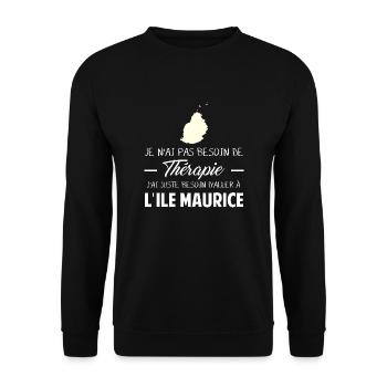Thérapie Île Maurice - Sweat-shirt Unisexe - noir - Devant - Alina (178cm) & Michal (187cm)