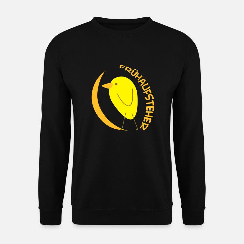 Frühaufsteher (Vogel) - Unisex Pullover - Schwarz