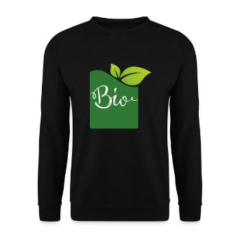 bio - Unisex Sweatshirt - black - Front - Alina (178cm) & Michal (187cm)