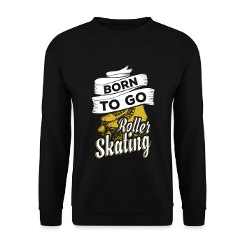 Rollschuhe - Unisex Pullover - Schwarz - Vorne - Alina (178cm) & Michal (187cm)