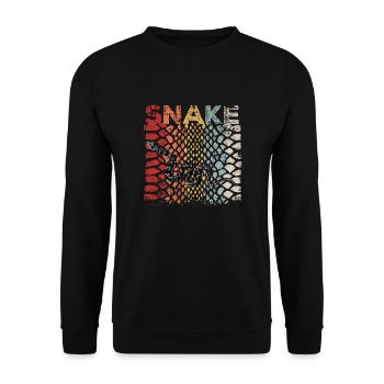 Snake Pattern Vintage Corn Snake Animal Gift - Unisex Sweatshirt - black - Front - Alina (178cm) & Michal (187cm)