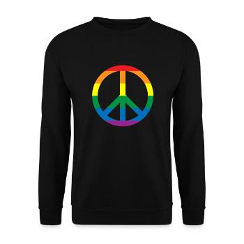 Lgbt Peace - Unisex Sweatshirt - black - Front - Alina (178cm) & Michal (187cm)