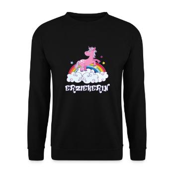 erzieherin - Unisex Pullover - Schwarz - Vorne - Alina (178cm) & Michal (187cm)