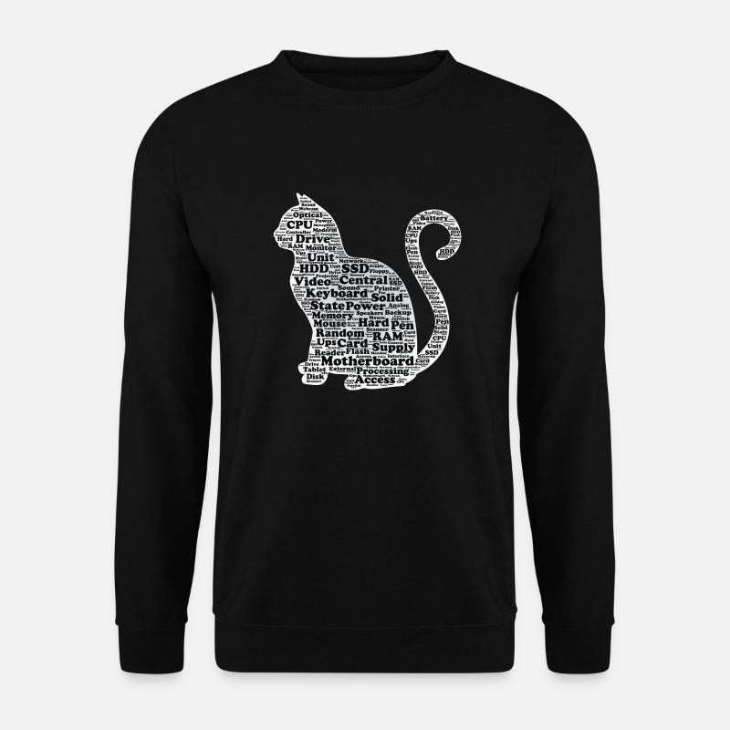 Hardware Cat - Unisex Pullover - Schwarz