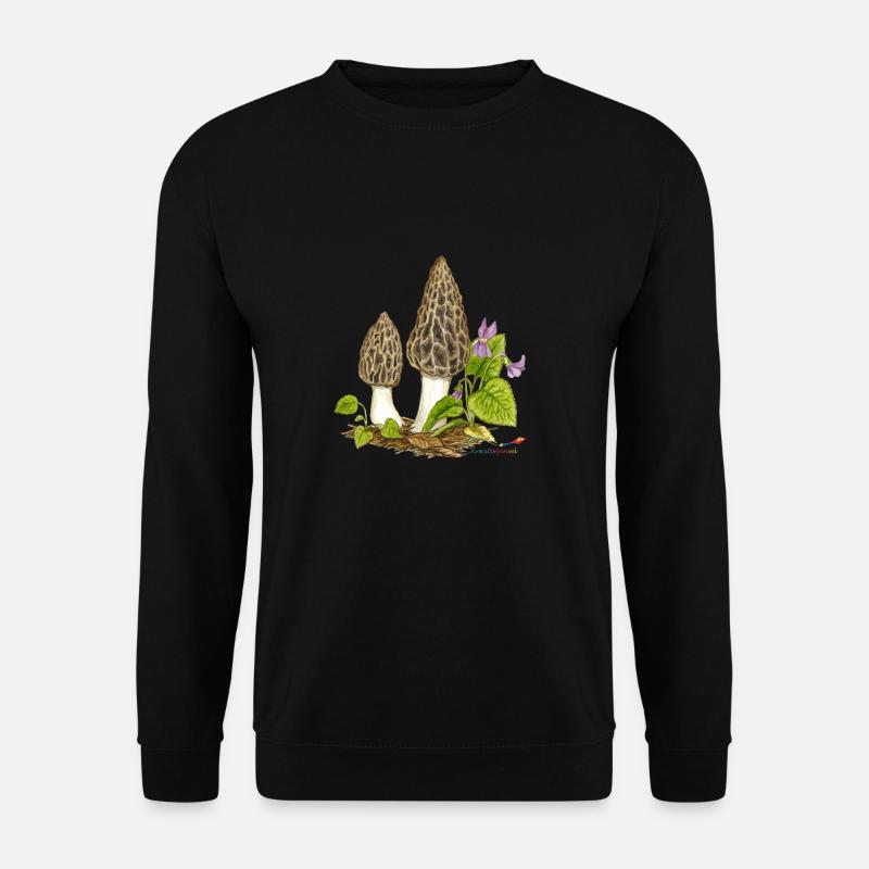 Spitz-Morchel - Unisex Pullover - Schwarz