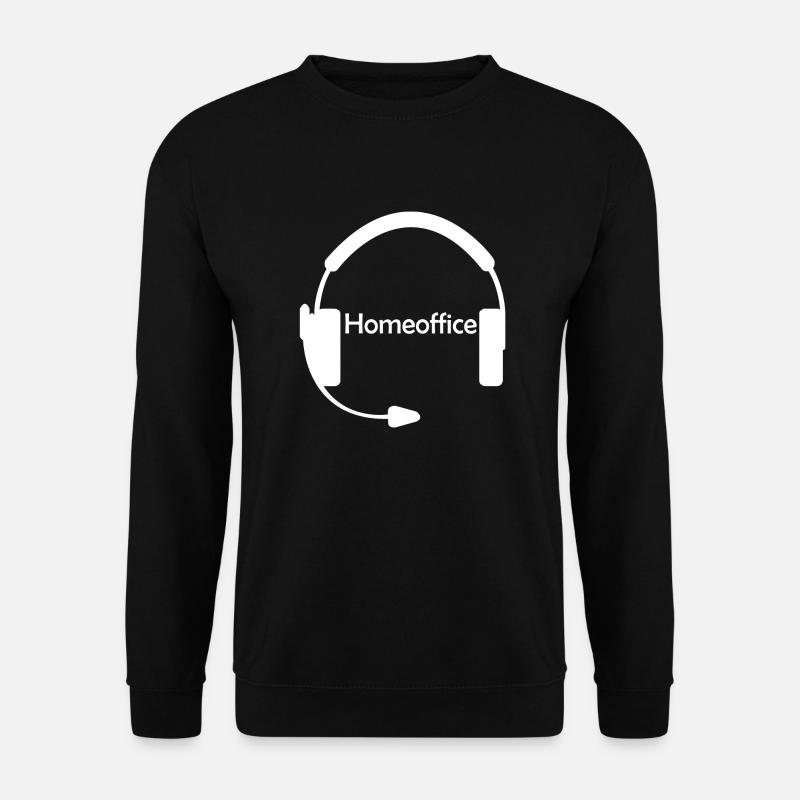 Homeoffice - Headset - Unisex Pullover - Schwarz