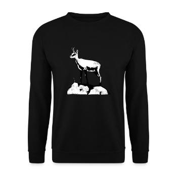 Gams - Unisex Pullover - Schwarz - Vorne - Alina (178cm) & Michal (187cm)