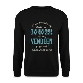 Vendéen cadeau vendée - Sweat-shirt Unisexe - noir - Devant - Alina (178cm) & Michal (187cm)