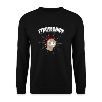 Pyrotechnik Feuerwerk Shell - Unisex Pullover - Schwarz - Vorne - Alina (178cm) & Michal (187cm)