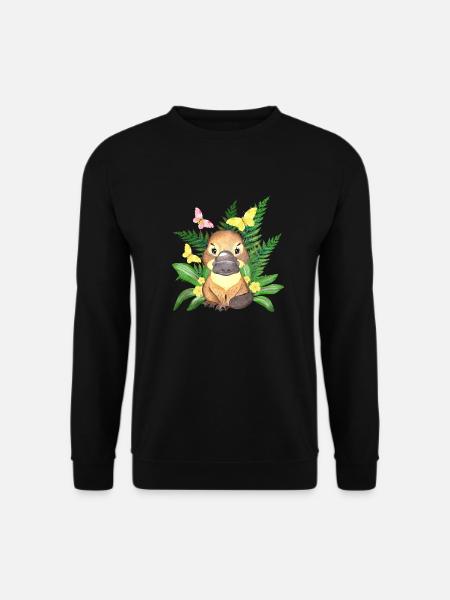 Australien Schnabeltier süß australisch Wappentier - Unisex Pullover - Schwarz