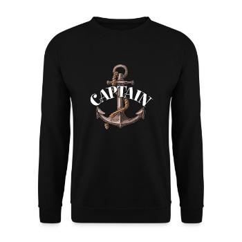 Kapitän - Unisex Pullover - Schwarz - Vorne - Alina (178cm) & Michal (187cm)