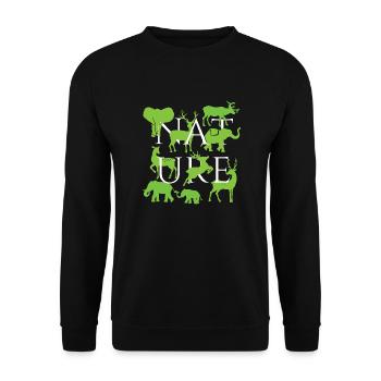 Natur - Unisex Pullover - Schwarz - Vorne - Alina (178cm) & Michal (187cm)