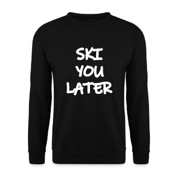 Langlauf Biathlon Ski Skiing - Unisex Pullover - Schwarz - Vorne - Alina (178cm) & Michal (187cm)