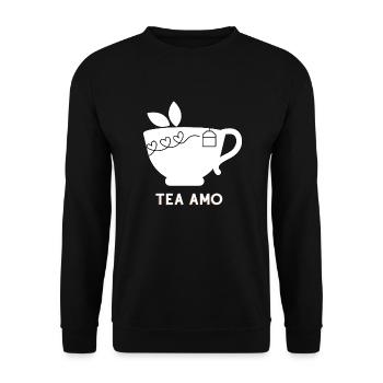 Tea Amo. - Unisex Pullover - Schwarz - Vorne - Alina (178cm) & Michal (187cm)