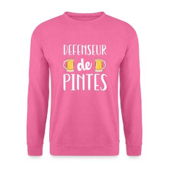 Défenseur de pintes cadeau humour football - Sweat-shirt Unisexe - rose - Devant