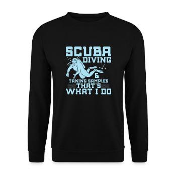 Scuba Diving & Taking Samples Ocean Student - Unisex Sweatshirt - black - Front - Alina (178cm) & Michal (187cm)