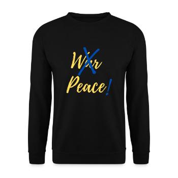 Stop War, make Peace in Ukraine - Unisex Sweatshirt - black - Front - Alina (178cm) & Michal (187cm)