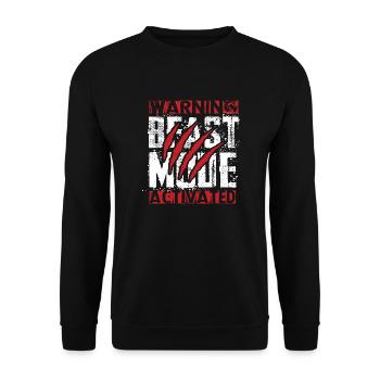 Beast Mode Dunkel coole shirts ch / at - Unisex Pullover - Schwarz - Vorne - Alina (178cm) & Michal (187cm)