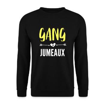 gang de jumeaux - Sweat-shirt Unisexe - noir - Devant - Alina (178cm) & Michal (187cm)