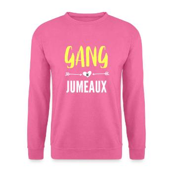 gang de jumeaux - Sweat-shirt Unisexe - rose - Devant
