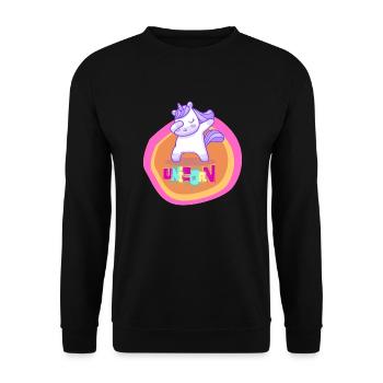 unicorn - Unisex Pullover - Schwarz - Vorne - Alina (178cm) & Michal (187cm)