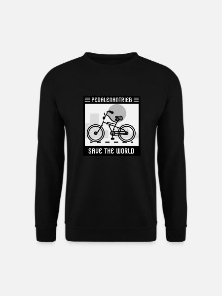 Save the world mit Pedalenantrieb - Unisex Pullover - Schwarz