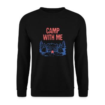 Camp avec Moi Camping Couples Campingeurs Amoureux Nature - Sweat-shirt Unisexe - noir - Devant - Alina (178cm) & Michal (187cm)